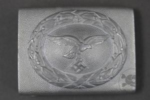Original German WWII Luftwaffe Aluminum Belt Buckle Unmarked