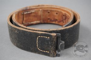 Original German WWII Wartime Leather Combat Belt Size 81cm
