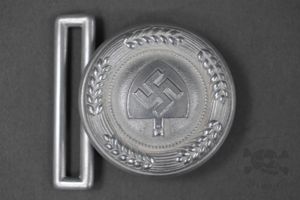 Original German WWII Reichsarbeitsdienst Leader's Belt Buckle By Assmann