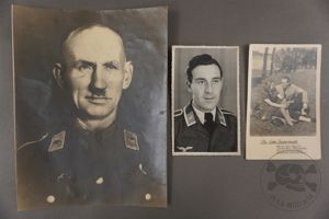 Original German WWII Portraits & Postcard Lot Of 3