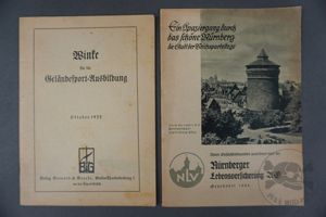 Original German Gelandefport-Ausbildung (Sports Training) Booklet 1933 & Nurnberger Lebensverlicherung …