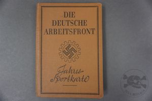 Original Third Reich 'Die Deutsche Arbeitsfront - Jahressportkarte' (Record Book …