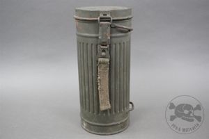 Original German WWII M38 Gasmask Canister With Waffenamt