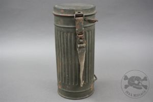 Original German WWII M38 Gasmask Canister Dated 1943