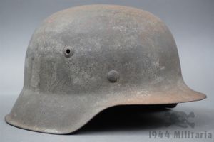 Original German WWII Heer/Waffen SS No Decal M42 Helmet Ex-Whitewashed …