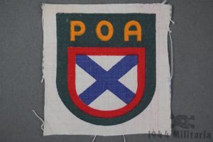 Original German WWII Russian POA Volunteer Sleeve Shield 2nd Pattern