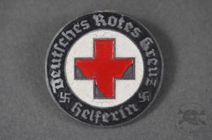 Original German WWII Deutsche Rot Kreuz Helferin Brooch By Gustav …