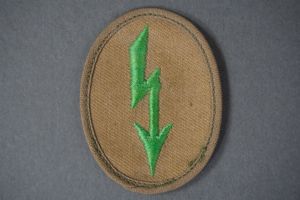 Original German WWII Tropical Heer Panzergrenadier Signal Blitz Patch