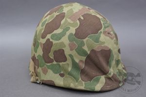 Original US WWII M1 Swivel Bale Helmet With USMC Camouflage …