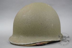 Original US WWII M1 Helmet Fixed Bale Helmet With Early …