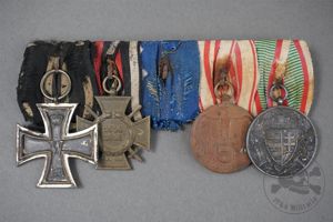 Original Third Reich WWI Five Place Medal Ribbon Bar