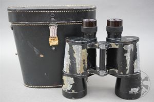 Original German WWII 7x50 Binoculars (Dienstglas) Marked 'beh' (Ernst Leitz) …