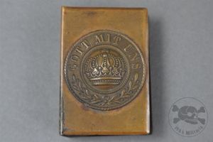 Original Imperial German WWI Brass 'Gott Mit Uns' Matchbox Holder