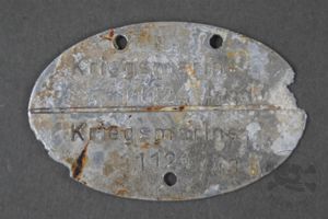 Original German WWII Kriegsmarine Identification Disk (Damaged)