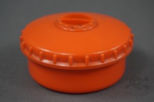 Original German WWII Tropical Orange Butterdose (Butter dish) With Salzstreuer …