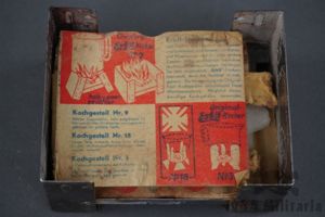 Original German WWII Esbit Stove With Original Fuel Box (Damaged)