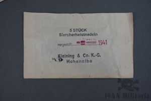 Original German WWII Safety Needle Packet Dated 1941