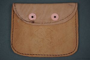 Original German WWII Leather Identification Disk Holder