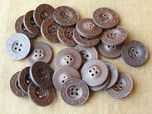 Original 17 mm Press Paper Trouser Buttons (Set of 30)