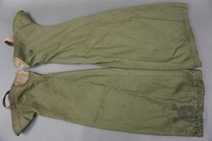 Original German WWII Heer/Waffen SS Kradrider (Motorcycle) Fieldgray Canvas Chaps