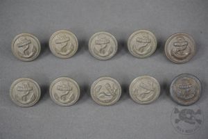 Original German WWII Fieldgray Coastal Artillery Kriegsmarine Uniform 19mm Buttons …