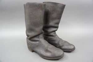 Original German WWII Wartime EM/NCO Leather Jackboots (Marschstiefel)