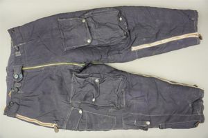 Original German WWII Luftwaffe Blue Fleece Lined Flight Trousers