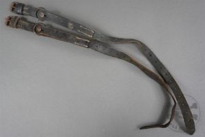 Original German WWII Tornister Straps Dated 1942 (Set of 2)