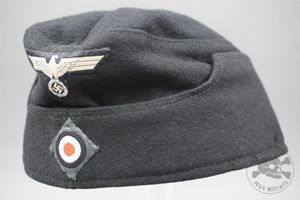 Original German WWII Heer EM/NCO Panzer Black Overseas Cap Late …