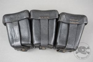 Original German WWI Gewehr 98 Leather Ammo Pouch Dated 1915