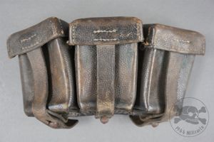 Original German WWII k98 Leather Ammo Pouch Dated 1939