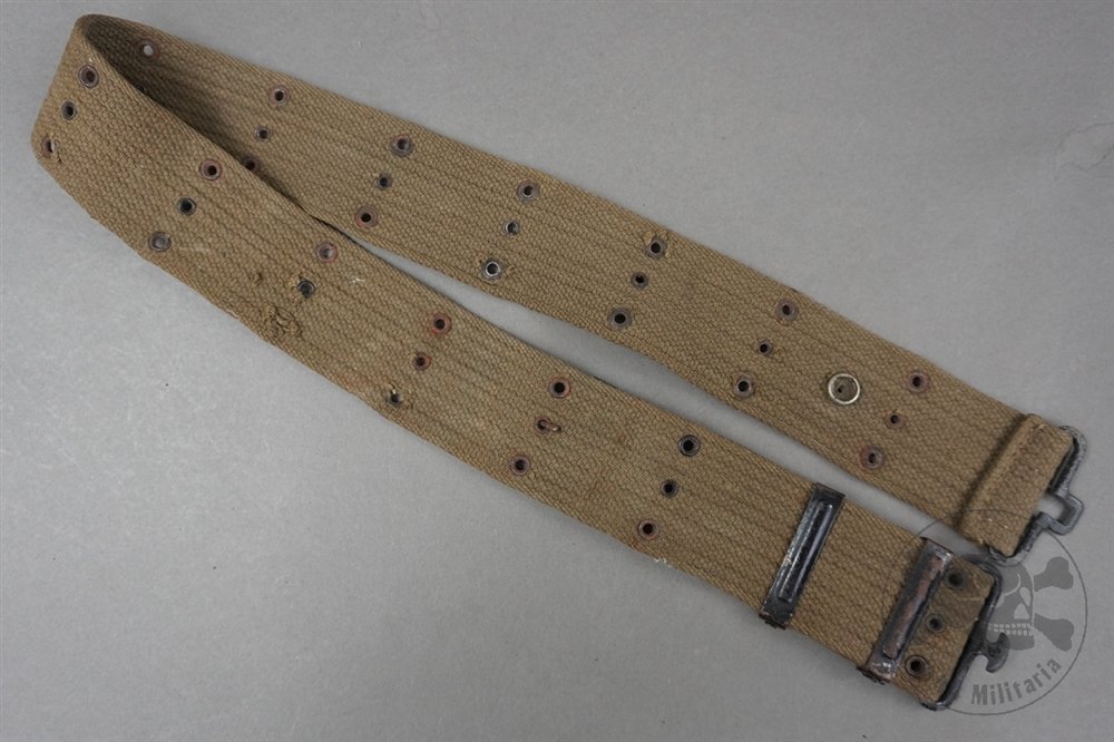 Original US WWI M1911 Leather Holster By Milwaukee Saddlery Co 1942 With Web Pistol Belt — image 7