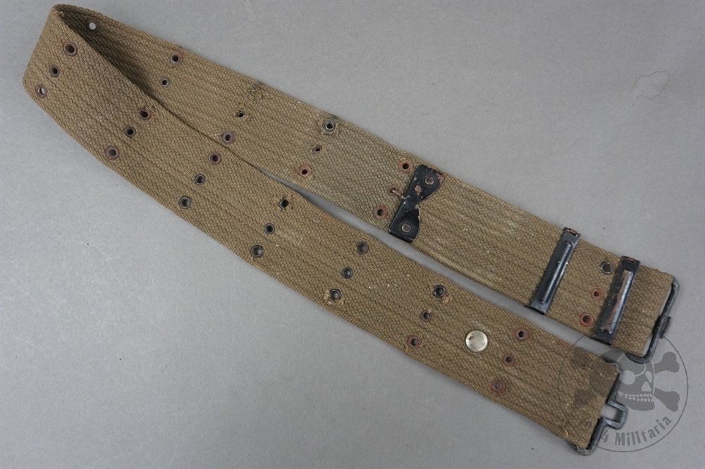 Original US WWI M1911 Leather Holster By Milwaukee Saddlery Co 1942 With Web Pistol Belt — image 8