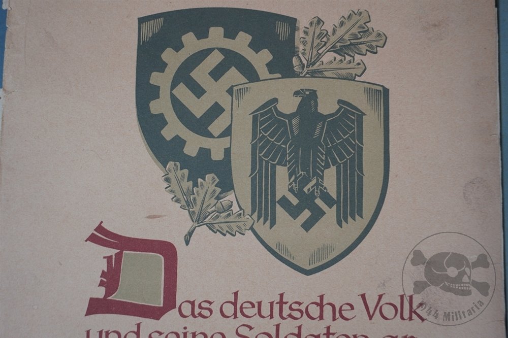 Original Third Reich Wochenspruch der NSDAP Propaganda Poster Featuring Adolf Hitler Quote — image 4