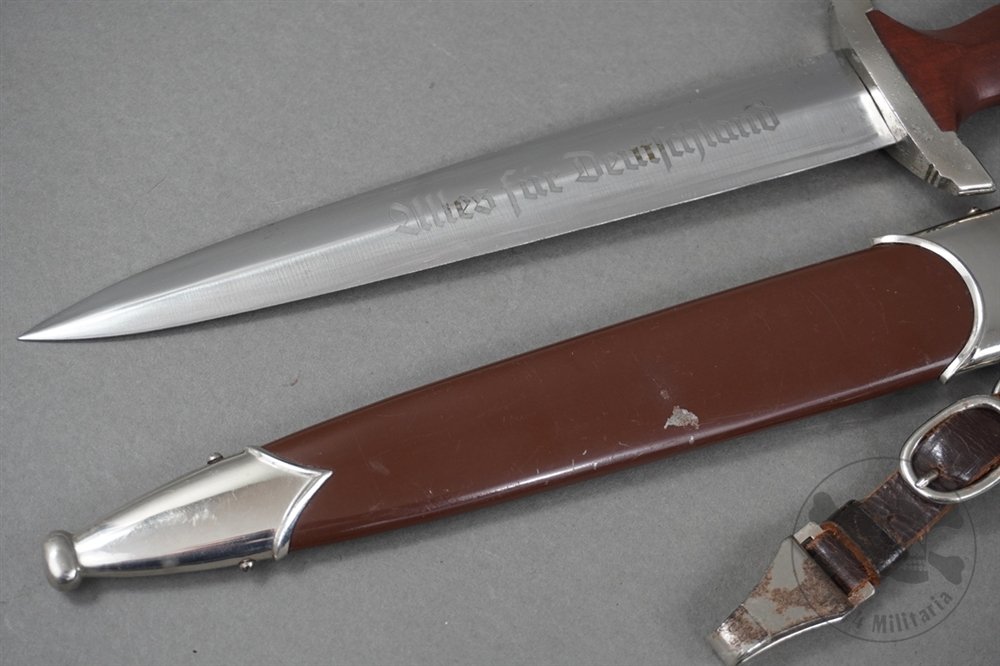 Original Third Reich SA Dagger RZM M7/12 By Waffenfabrik Max Weyersberg With Hanger — image 3
