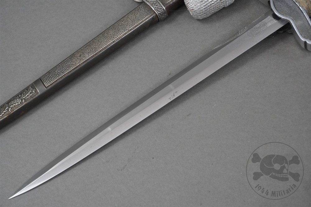 Original German WWII 2nd Model Luftwaffe Dagger By F.W. Höller With Hanger And Portepee — image 19