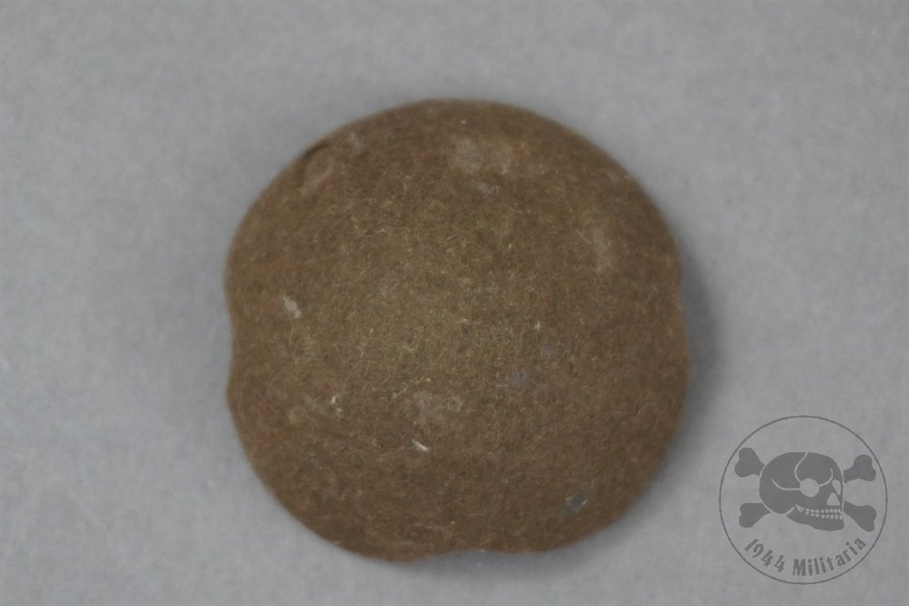 Original German WWII Pith Helmet Brown Felt Vent Cap (Damaged) — image 5