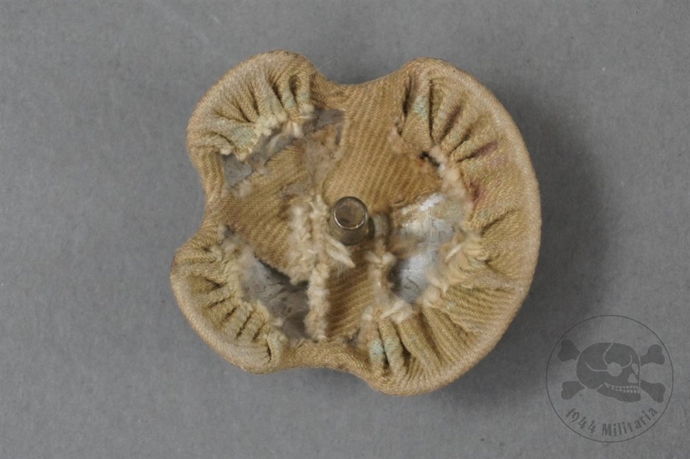 Original German WWII Pith Helmet Tan Canvas Vent Cap — image 5