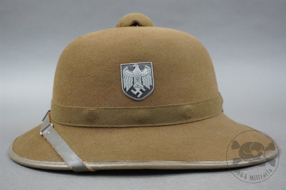 Unissued Original 2nd Pattern Tropical Heer Brown Felt Pith Helmet Size 57 — image 2