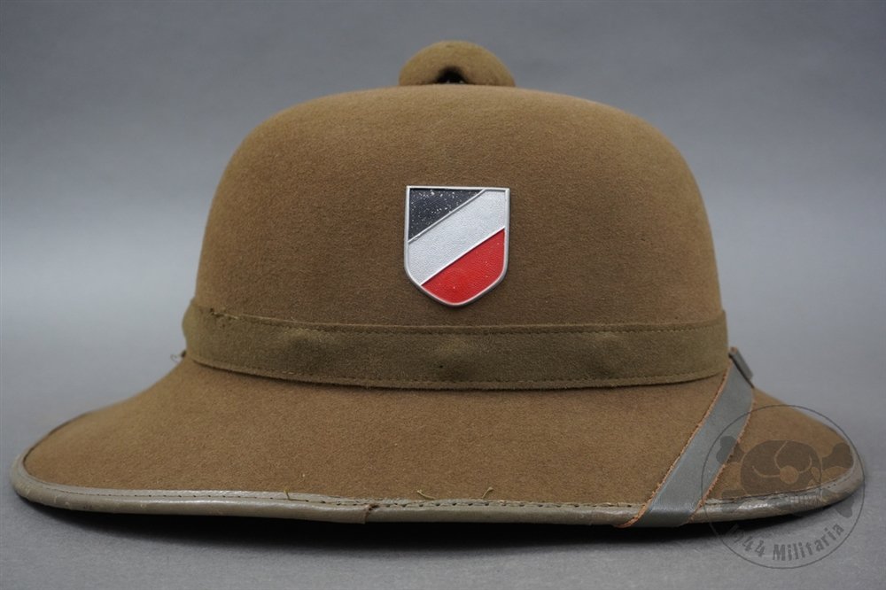 Unissued Original 2nd Pattern Tropical Heer Brown Felt Pith Helmet Size 57 — image 6