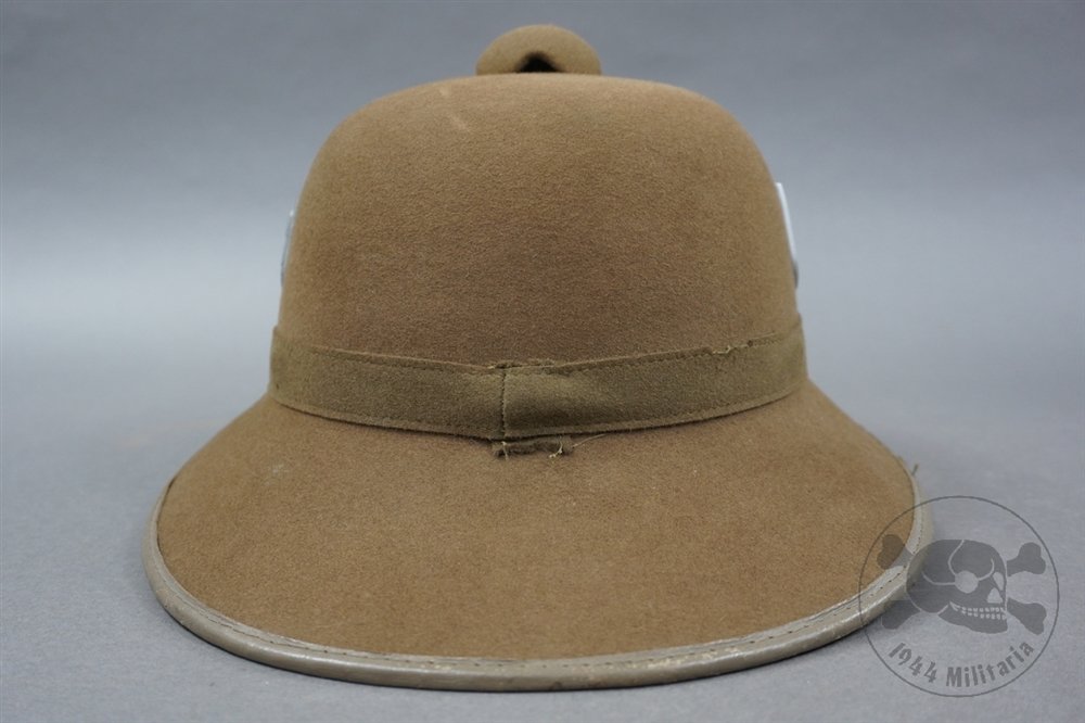 Unissued Original 2nd Pattern Tropical Heer Brown Felt Pith Helmet Size 57 — image 9