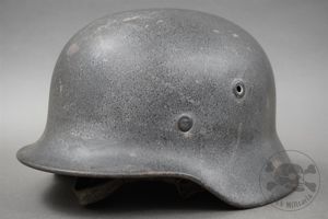 Original German WWII Luftwaffe M40 Helmet Ex-Whitewashed No Decal Q66