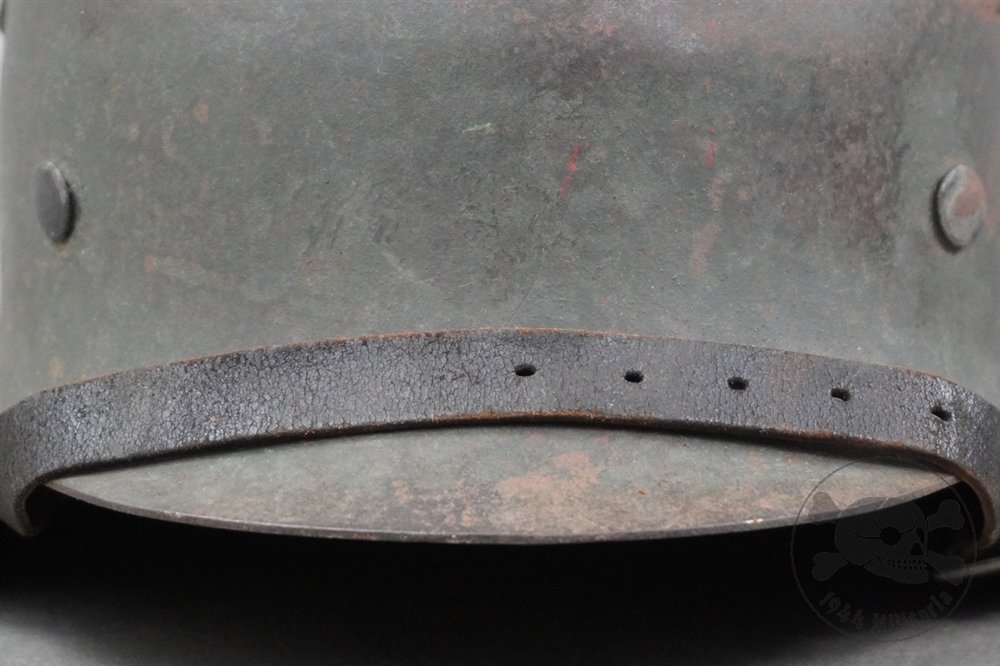 Original German WWII M42 Heer/Waffen SS No Decal Helmet hkp64 — image 5
