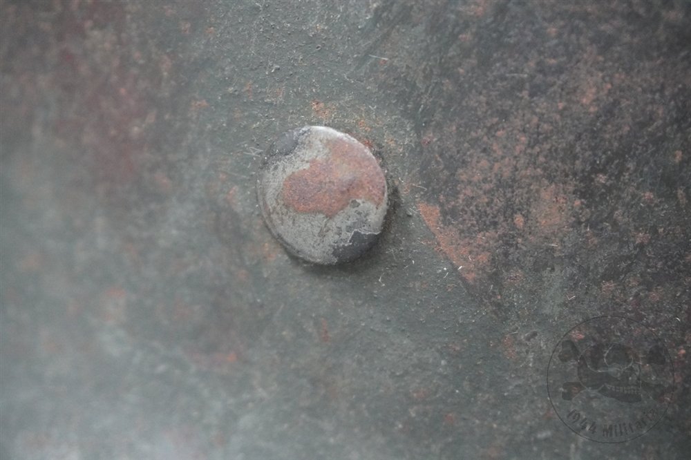 Original German WWII M42 Heer/Waffen SS No Decal Helmet hkp64 — image 7