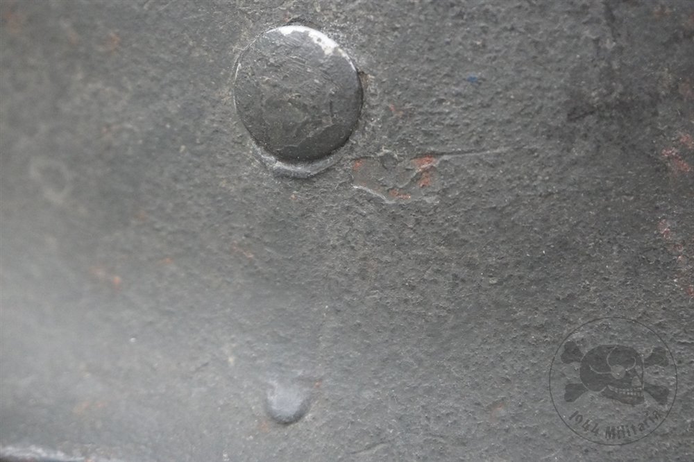 Original German WWII M35 Reissued Heer No Decal Helmet ET64 — image 4