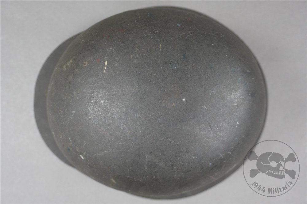 Original German WWII Heer/Waffen SS No Decal M42 Helmet EF68 — image 10