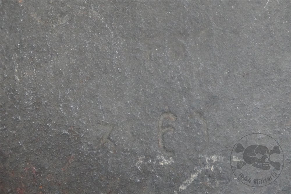 Original German WWII Heer/Waffen SS No Decal M42 Helmet EF68 — image 18