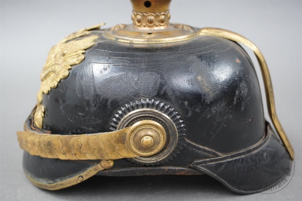 Original Imperial German WWI Officer's Pickelhaube Helmet With175th Infantry Regiment Helmet Cover — image 19