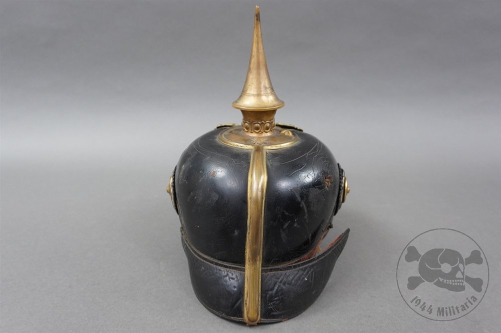 Original Imperial German WWI Officer's Pickelhaube Helmet With175th Infantry Regiment Helmet Cover — image 20