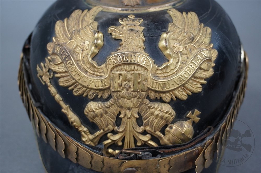 Original Imperial German WWI Officer's Pickelhaube Helmet With175th Infantry Regiment Helmet Cover — image 27
